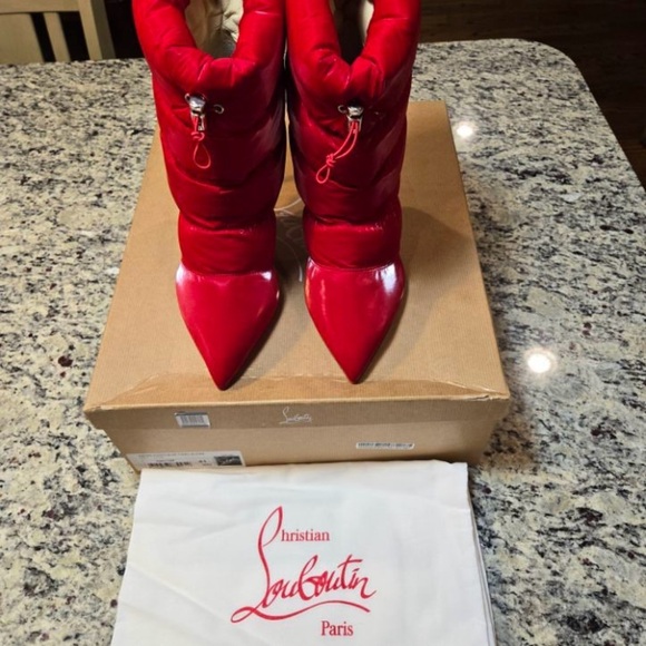 🔥 NEW Christian Louboutin Astro Pointue 85mm Puffer Booties Size 41 - Picture 2 of 14